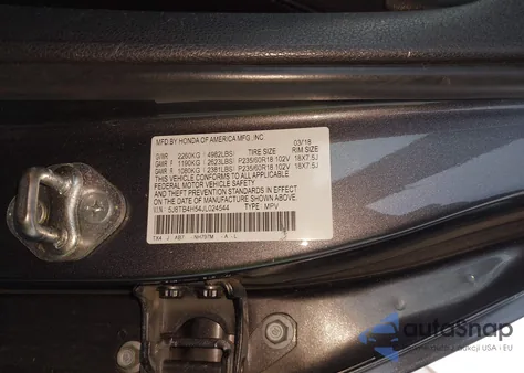 2018 Acura Rdx Technology Acurawatch Plus Packages/Technology Package from USA, damaged, VIN 5J8TB4H54JL024544